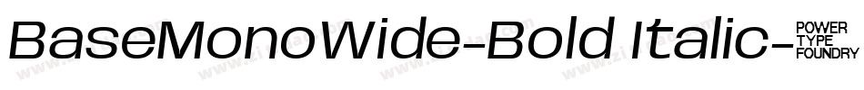 BaseMonoWide-Bold Italic字体转换